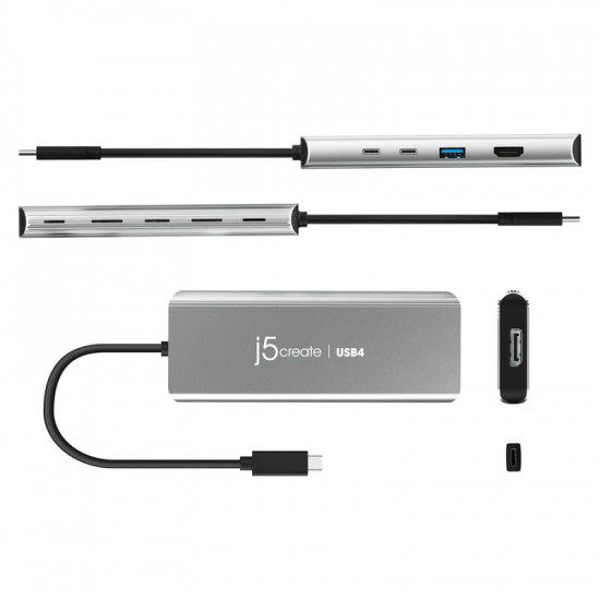 USB-хаб J5create USB-C 5-в-1 Grey (JCD401-N)