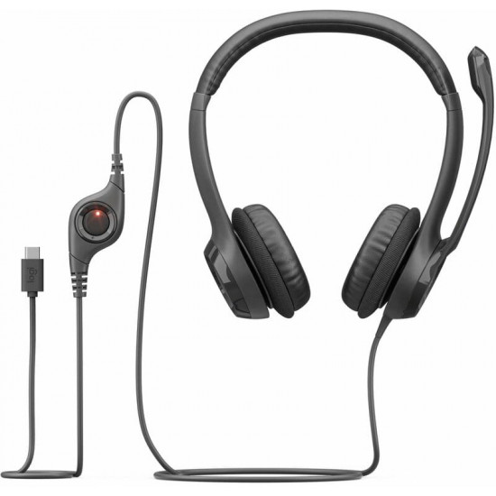 Гарнітура Logitech H390 USB-C Midnight Black (981-001576)