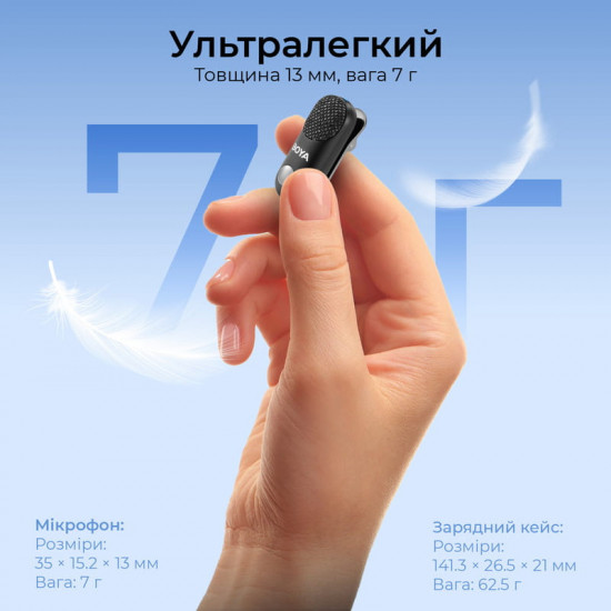 Мікрофон BOYA Magic-03 Type-C/TRS Black