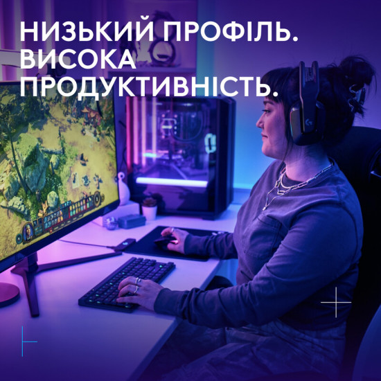 Клавiатура бездротова Logitech G515 Lightspeed TKL Wireless Black (920-014075)