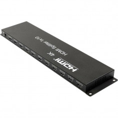 Сплітер PowerPlant (CA912506) HDMI - 10xHDMI, чорний