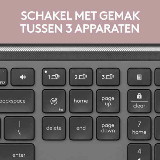 Клавiатура бездротова Logitech Signature Slim K950 US Graphite USB (920-012465)