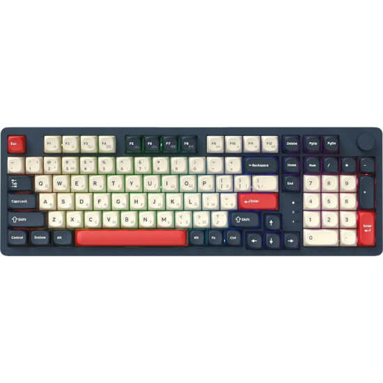 Клавіатура бездротова GamePro Asgard Drakkar Keychron Super Red Switch Blue (MK305BL)