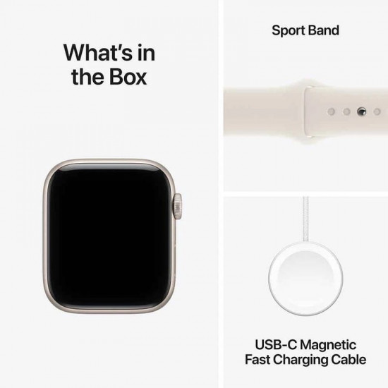 Смарт-годинник Apple Watch SE 3 GPS 40mm Starlight Aluminium Case with Starlight Sport Band - S/M (MEH34RK/A)