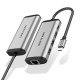 Концентратор Vention USB-C 3-Port, RJ-45, PD, 0.15 m (TGDHB)