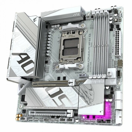 Материнська плата Gigabyte B850M Aorus Elite WiFi6E Ice Socket AM5