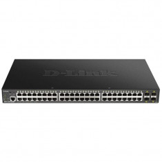 Комутатор D-Link DGS-1250-52XMP (48x1GE PoE, 4xSFP+, max PoE 370W, Smart)