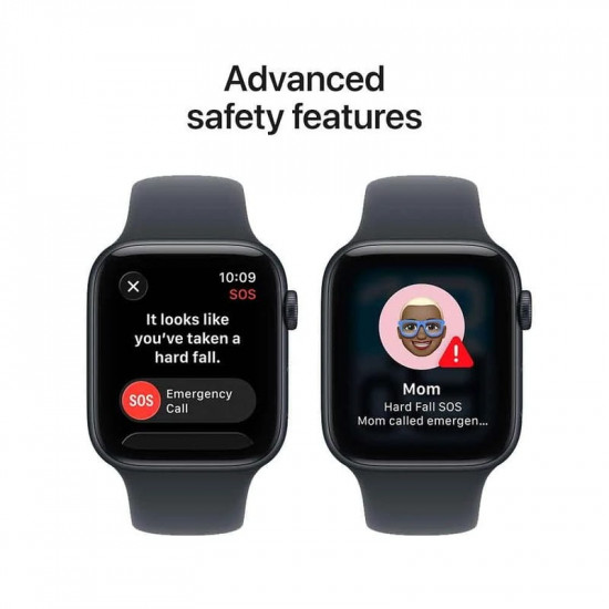 Смарт-годинник Apple Watch SE 3 GPS + Cellular 44mm Midnight Aluminium Case with Midnight Sport Band - S/M (MEPH4RK/A)