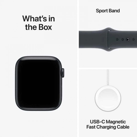 Смарт-годинник Apple Watch SE 3 GPS + Cellular 44mm Midnight Aluminium Case with Midnight Sport Band - S/M (MEPH4RK/A)