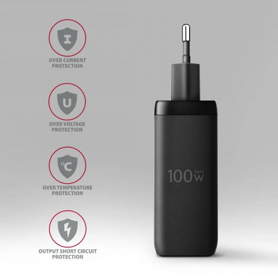 Зарядний пристрій Axagon 100W Black (ACU-DPQ100)