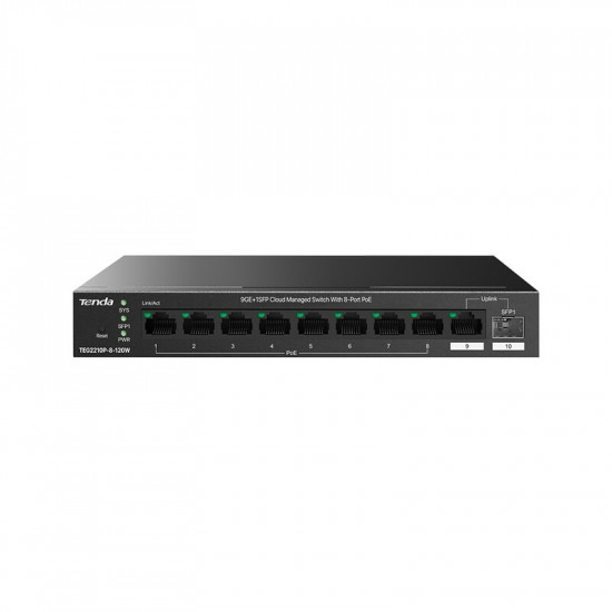 Комутатор Tenda TEG2210P-8-120W