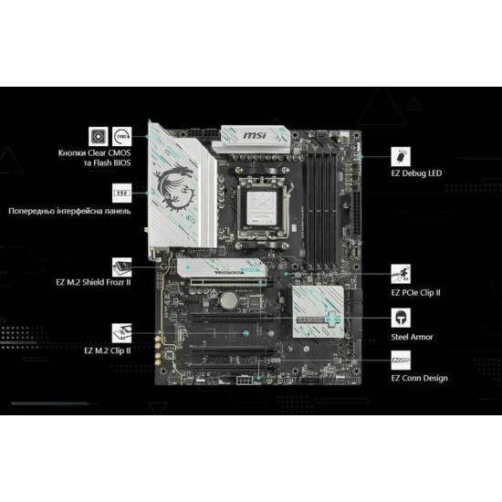 Материнська плата MSI B850 Gaming Plus WiFi Socket AM5