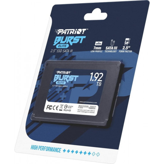Накопичувач SSD 1.92TB Patriot Burst Elite 2.5" SATAIII TLC (PBE192TS25SSDR)