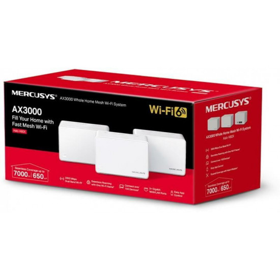 WiFi Mesh-система Mercusys Halo H80X 3-pack