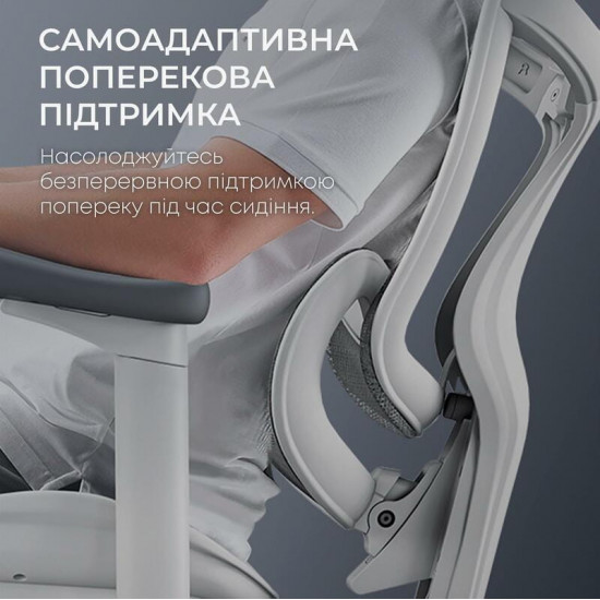 Крісло офісне Sihoo Doro C300L Mesh White DORO-C300L-A3-102)