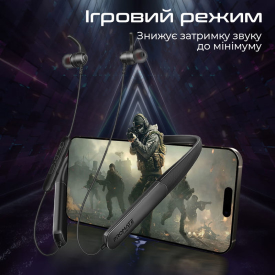 Bluetooth-гарнітура Promate Leap-200h Black
