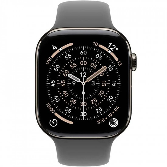 Смарт-годинник Apple Watch Series 11 GPS + Cellular 42mm Natural Titanium Case with Stone Grey Sport Band - S/M (MF8M4RK/A)