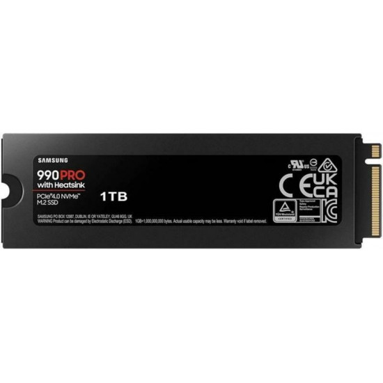 Накопичувач SSD 1ТB Samsung 990 Pro with Heatsink M.2 2280 PCIe 4.0 x4 NVMe V-NAND MLC (MZ-V9P1T0GW)
