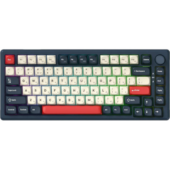 Клавіатура бездротова GamePro Asgard Yord Keychron Super Red Switch Blue (MK266BL)