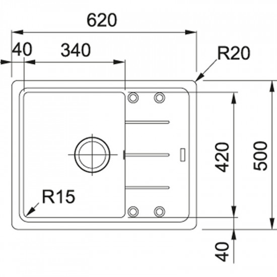 Кухонна мийка Franke Basis BFG 611-62 Білий (114.0272.599)