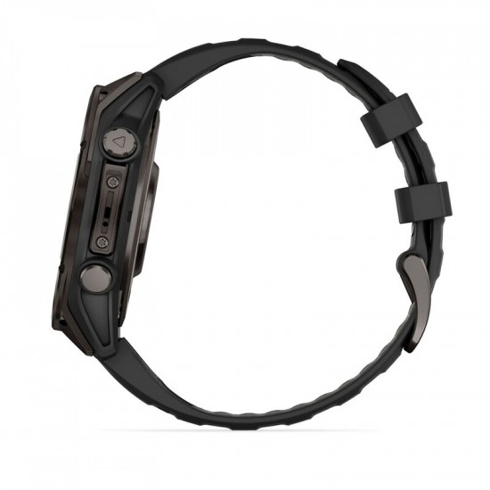 Смарт-годинник Garmin Fenix 8 47mm AMOLED Sapphire Carbon Gray Titanium with Pebble Gray Silicone Band (010-02904-21)