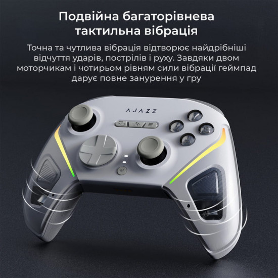 Геймпад Ajazz GP100S RGB White