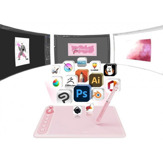 Графічний планшет Parblo Intangbo X7 Pink