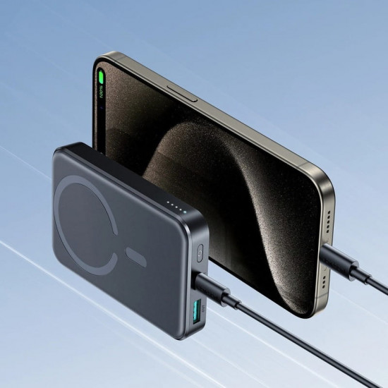 Універсальна мобільна батарея Joyroom Magnetic Wireless JR-W020 10000mAh 20W Black (6941237118455)