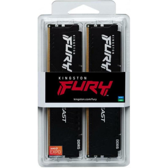 Модуль пам`яті DDR5 2x16GB/6000 Kingston Fury Beast Black (KF560C30BBEK2-32)