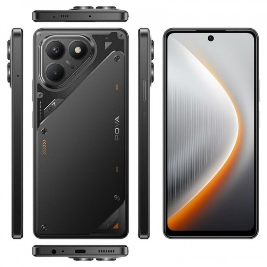 Смартфон Tecno Pova 7 Neo (LJ6) 8/128GB Geek Black (4894947086786)
