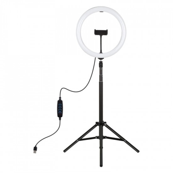 Кільцева LED-лампа Puluz PKT3061B 11.8"+ штатив 1.65 м (PKT3061B)