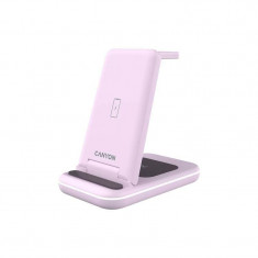 Бездротовий зарядний пристрій Canyon WS-304 15W 2in1 Iced Pink (CNS-WCS304IP)