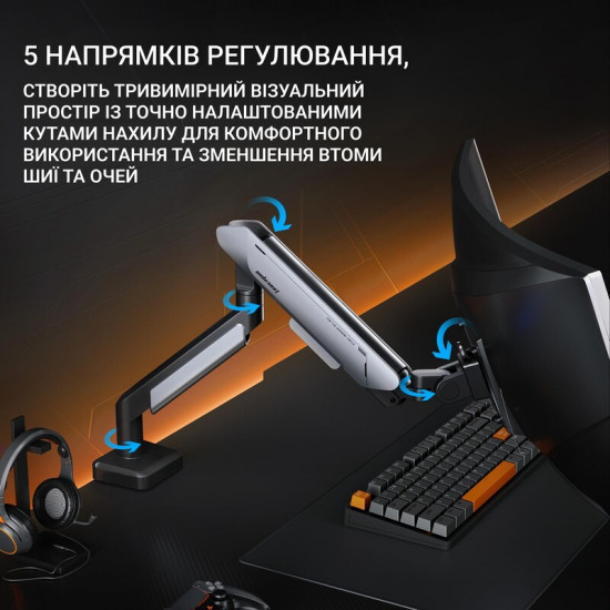 Кронштейн Anda Seat Stealth Pro II 17"-42" White/Gray (AD-W-A9-1S-FW) (VESA100х100)