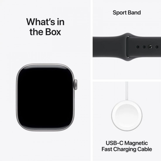 Смарт-годинник Apple Watch Series 11 GPS + Cellular 46mm Space Grey Aluminium Case with Black Sport Band - M/L (MFCA4RK/A)